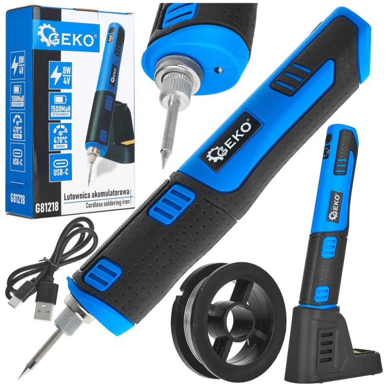 Akumulátorová spájkovačka 4V, 1.500mAh, 8W, GEKO
