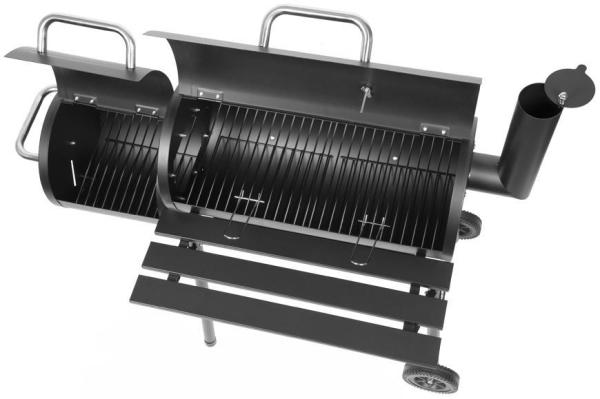 Gril Strend Pro Porter, BBQ, na drevené uhlie, 2v1 - grilovanie a údenie, 110x65x115 cm