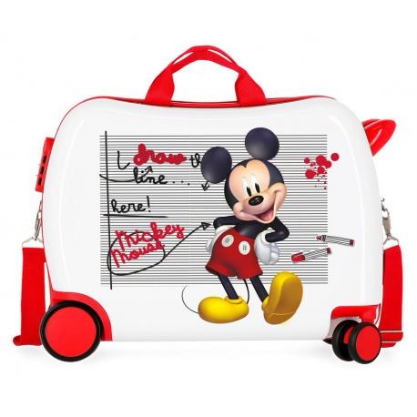 JOUMMA BAGS Detský cestovný kufor na kolieskach / odrážadlo MICKEY MOUSE Line, 34L,4329821