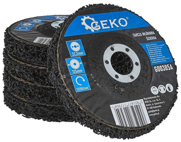 Brúsny kotúč na odstraňovanie farby z dreva a železa, čierny, 125 x 22 mm, GEKO 4