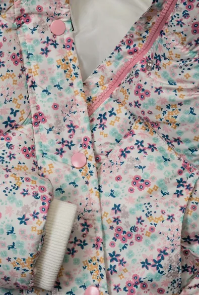 Dievčenská nylonová bunda Puffa, Minoti, Teapot 5, ružová