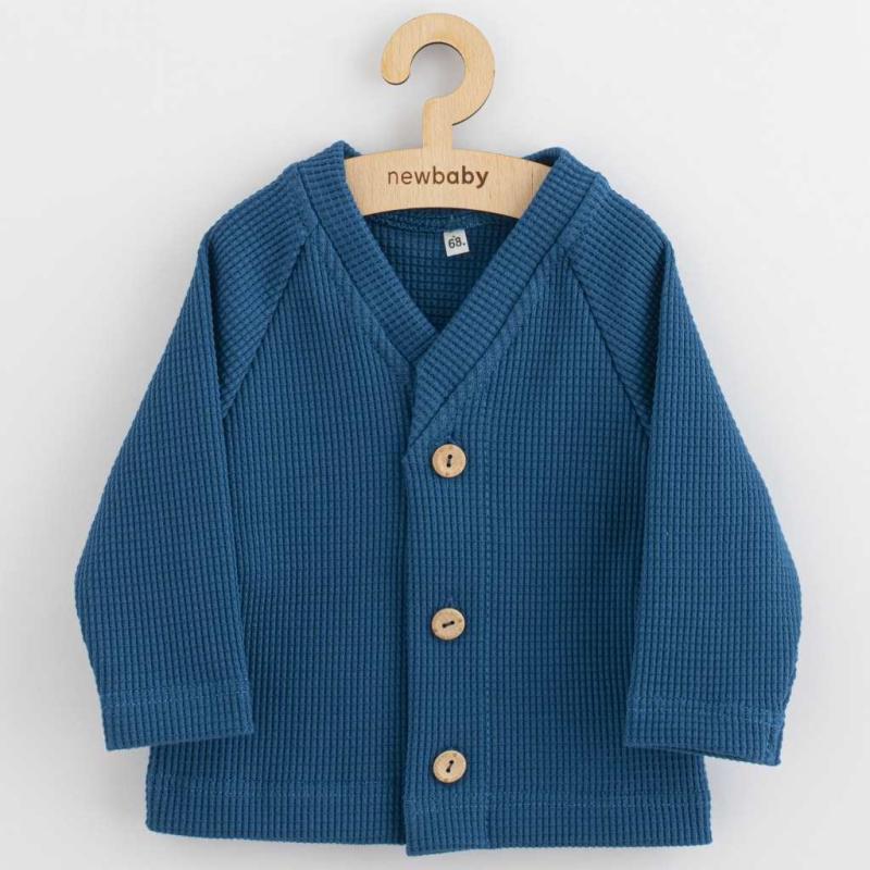 Dojčenský kabátik na gombíky New Baby Luxury clothing Oliver modrý 74 (6-9m)