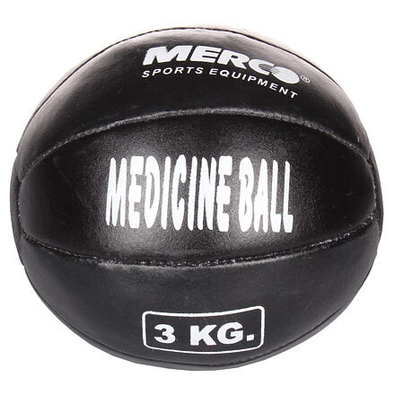 Merco Black Leather kožená medicinbalová lopta 1 kg 3
