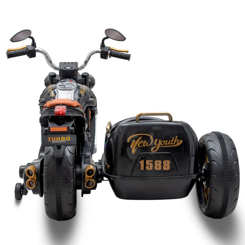 Detská elektrická motorka SideCar Baby Mix čierna 3