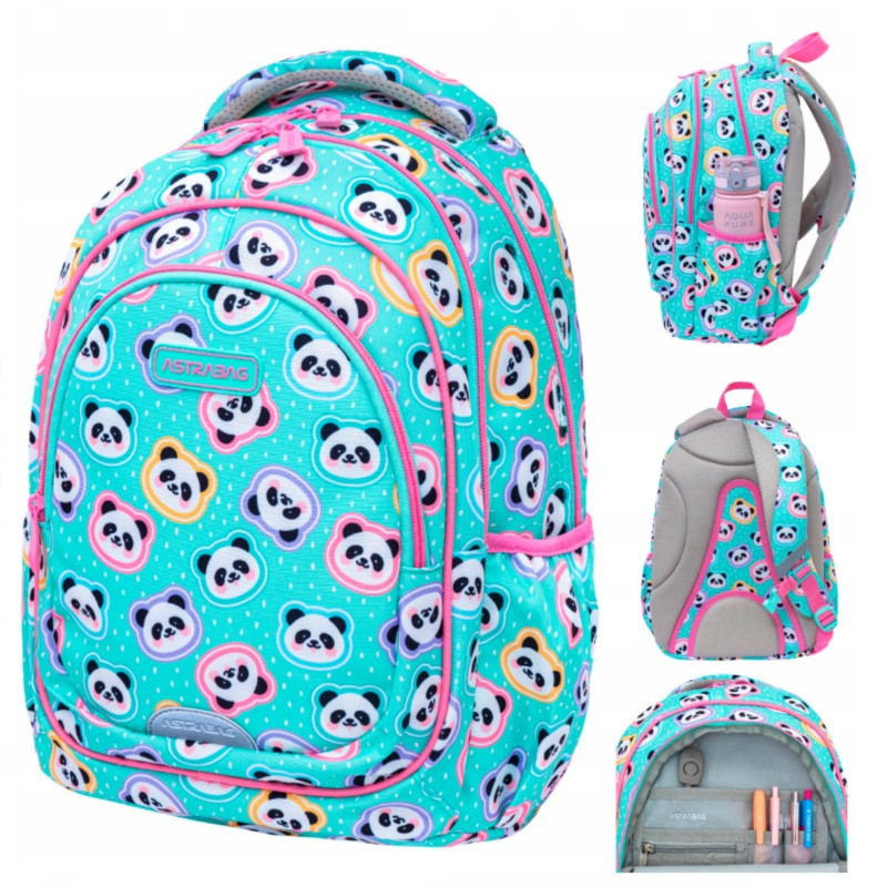 Školský batoh pre prvý stupeň AstraBAG MINTY PANDAS, AB330, 502025010