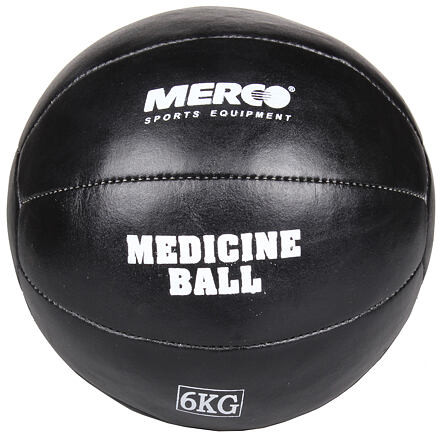 Merco Black Leather kožená medicinbalová lopta 1 kg 1