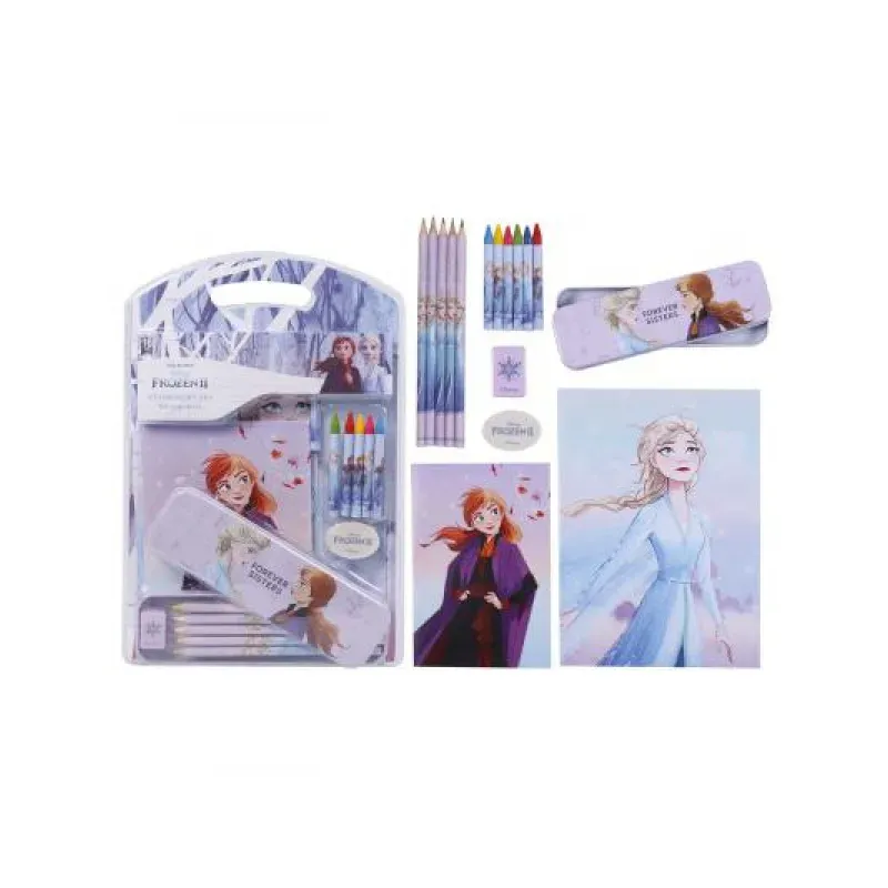 CERDÁ set  DISNEY FROZEN 16ks / zápisníky, peračník, pastelky, voskovky,  2100003563