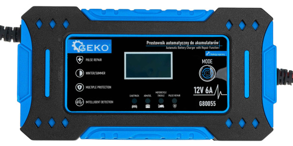 Nabíjačka autobatérii s funkiou opravy, 230 V, 12V, intenzita prúdu 6A, AGM/GEL, GEKO 9