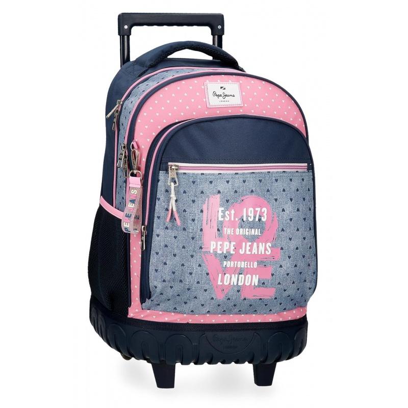 Školský batoh na kolieskach Pepe Jeans Noni Denim, 30L, 6822921