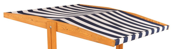 Strieška pre detské drevené pieskovisko Baby Mix 120x120 cm modré-biela 5