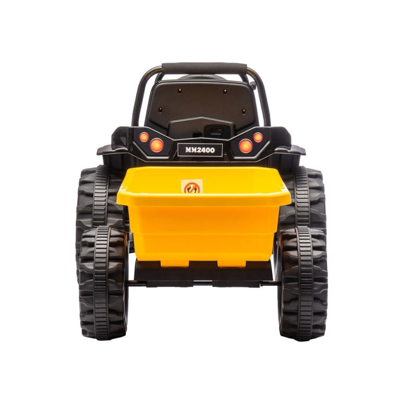 Elektrický traktor s prívesom Milly Mally Farmer žltý 2