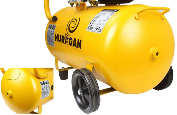 Kompresor olejový 1-piestový 1,5 kW, 220 l/min, 230V, vzdušník 50 litrov, HURAGAN 12