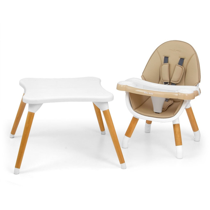 Jedálenská stolička Milly Mally 2v1 Malmo beige 2