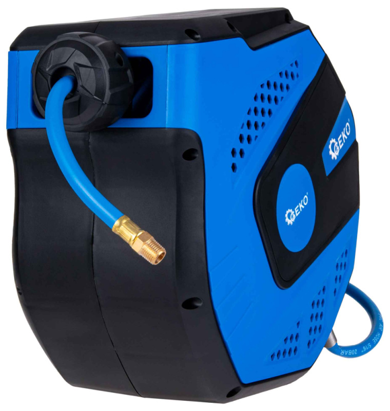 Samonavíjací závesný bubon s hadicou na vzduch, 8 x 12 mm, dĺžka 20 m, GEKO 1