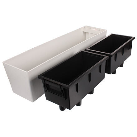 Plastkon Supreme samozavlažovací kvetináč biela, 75cm 2