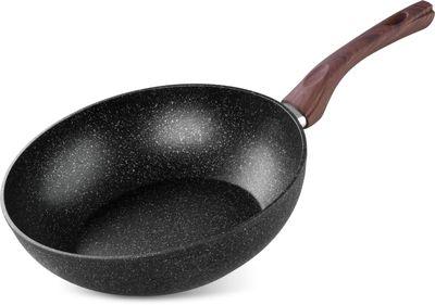 Panvica Wok MagicHome Black Marble Line, 28 cm