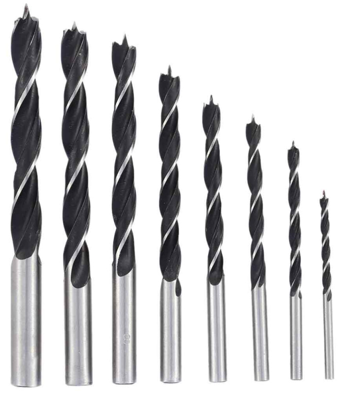 Sada vrtákov na drevo 3, 4, 5, 6, 7, 8, 9, 10 mm, 8-dielna, GEKO