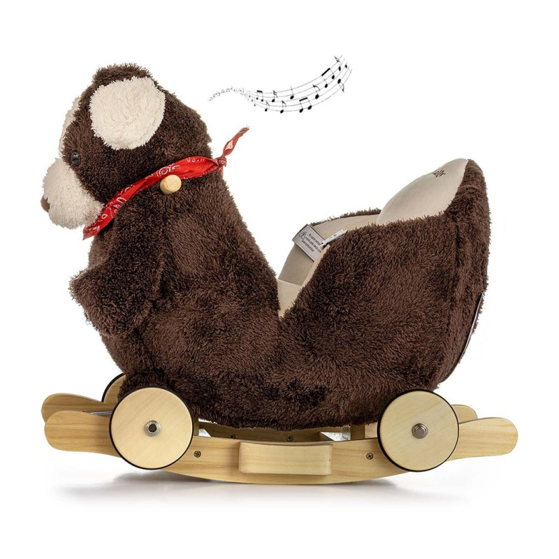Hojdací psík s melódiou a kolieskami Milly Mally Polly Plus Brown Dog 2