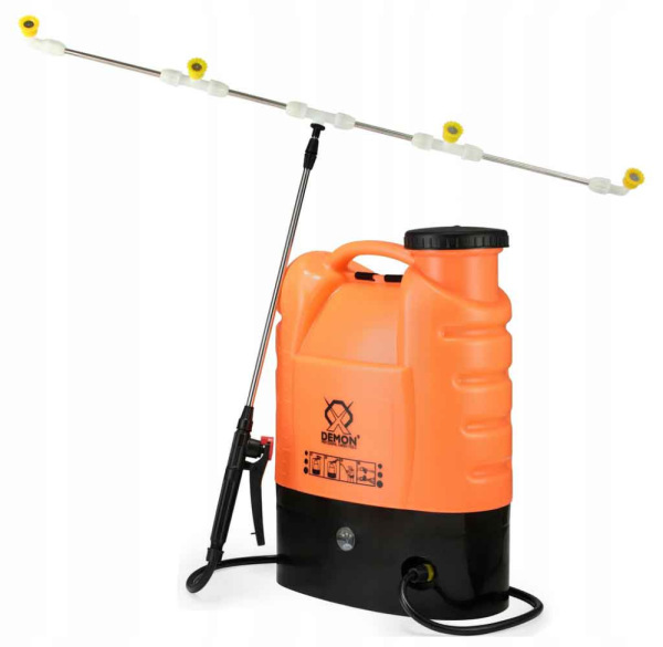 Postrekovač akumulátorový 16 litrový, akumulátor 12V-8Ah, oranžový, MAR-POL 1