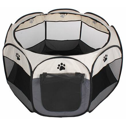 Pet Octagonal ohrádka pre psy biela-šedá 1