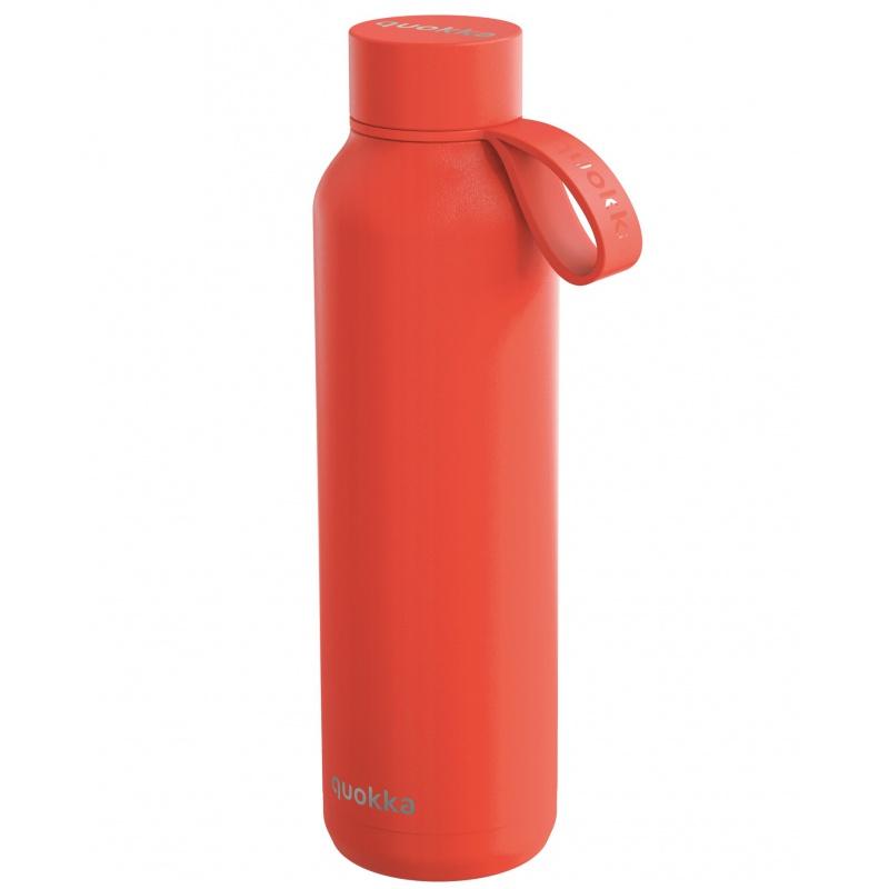 Quokka Solid, Nerezová fľaša / termoska s pútkom Orange, 630ml, 40177