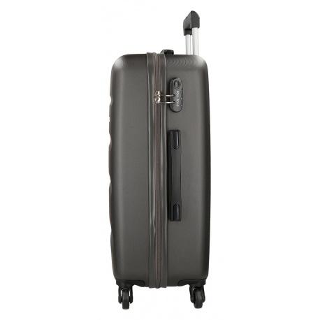 JOUMMA BAGS Sada ABS cestovných kufrov ROLL ROAD FLEX Black / Antracita, 55-65cm, 5849561