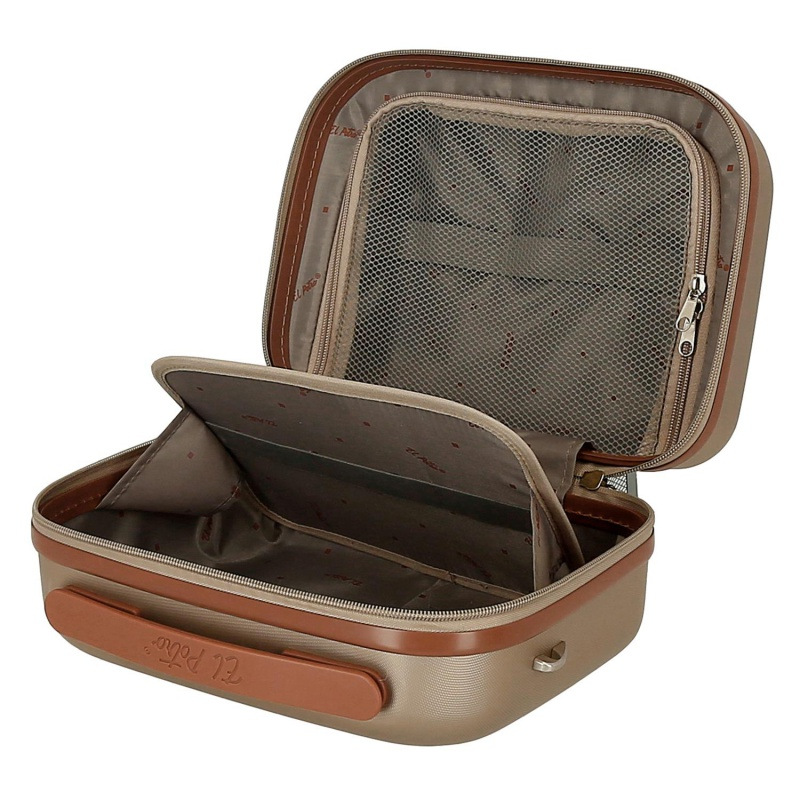 EL POTRO Ocuri Champagne, Cestovný kozmetický príručný kufrík, 21x29x15cm, 5123927 5