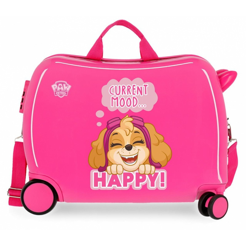 Detský cestovný kufor na kolieskach / odrážadlo PAW PATROL Playful Fucsia, 34L, 2199823