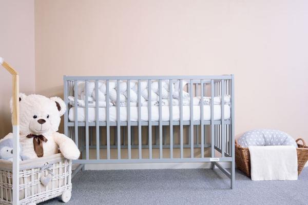 Detská postieľka New Baby LILLY štandard sivá