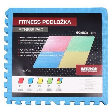 Colored Puzzle fitness podložka modrá 3