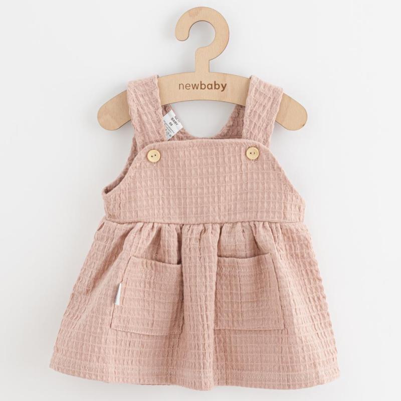 Dojčenská mušelínová suknička New Baby Comfort clothes ružová 62 (3-6m)