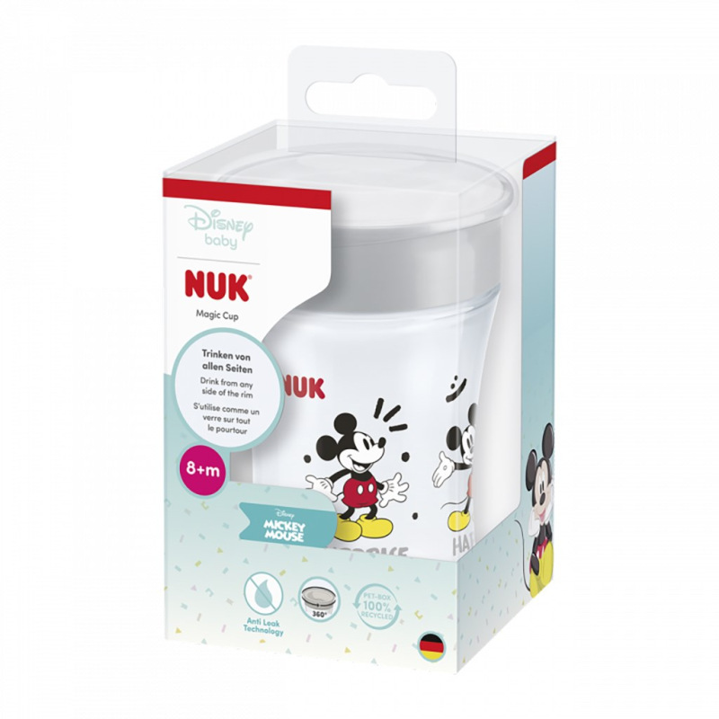 Detský hrnček Magic NUK Cup Mickey Mouse (8+ m.) 360 ° 230 ml 1