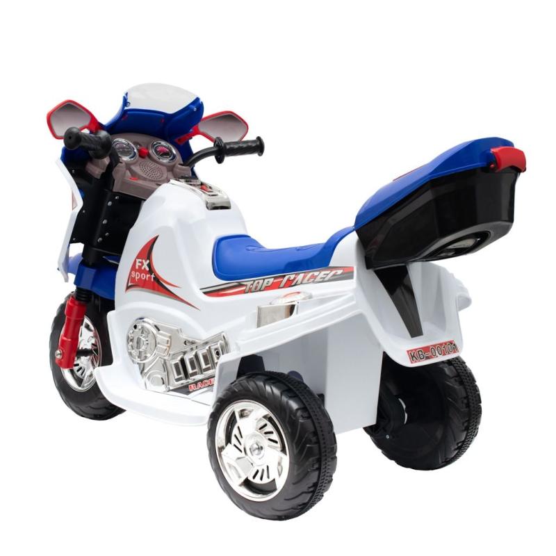 Detská elektrická motorka Baby Mix RACER biela