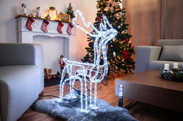 Dekorácia MagicHome Vianoce, Sob, 216x LED studená biela, s otočnou hlavou, 230V, 50 Hz, exteriér, 6 1