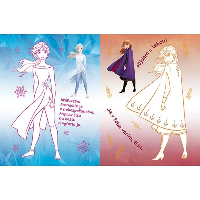 Maľovanky s nažehľovacími obrázkami Ľadové kráľovstvo 1