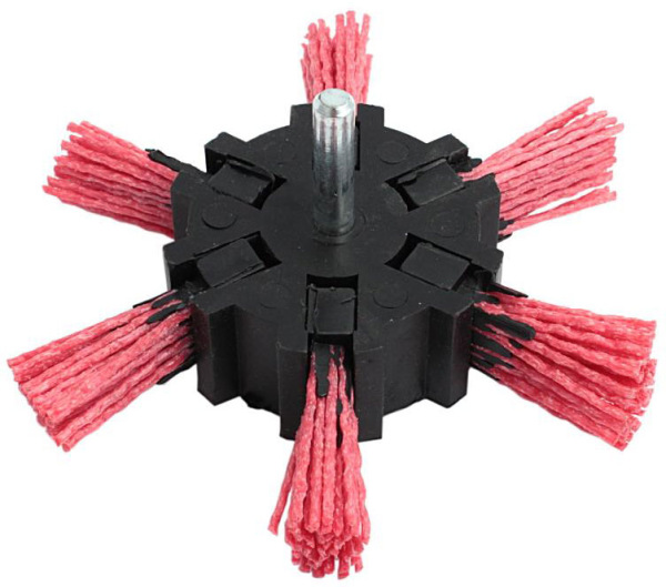 Kartáč okružný nylonový 100 mm so stopkou, 6-radový, XL-TOOLS