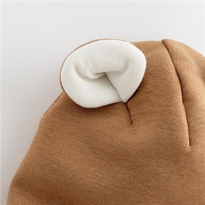 Jarná dojčenská čiapočka so šatkou na krk New Baby Sebastian hnedá 80 (9-12m) 4