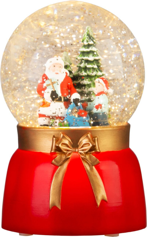 Dekorácia MagicHome Vianoce, Snežítko, LED teplá biela, 3xAAA, 10x10x16 cm