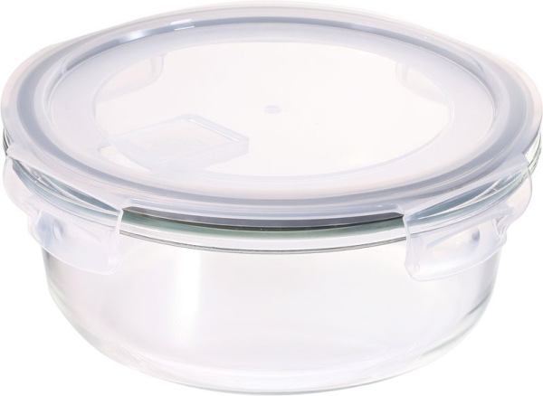 Dóza MagicHome, sklenená, okrúhla, 950 ml, s vekom, s ventilom na odvetrávanie