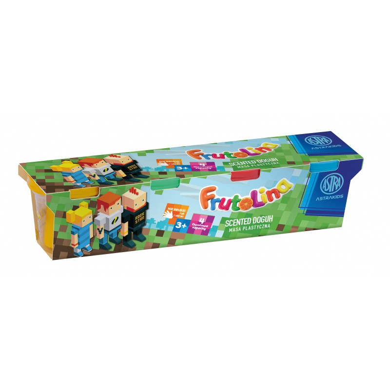 Modelovacia hmota AstraFUN Frutolina Pixel, 4 x 100g, mix farieb, 336124005