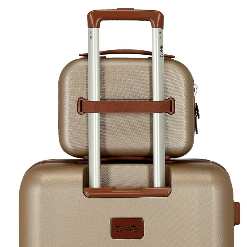 EL POTRO Ocuri Champagne, Cestovný kozmetický príručný kufrík, 21x29x15cm, 5123927 7