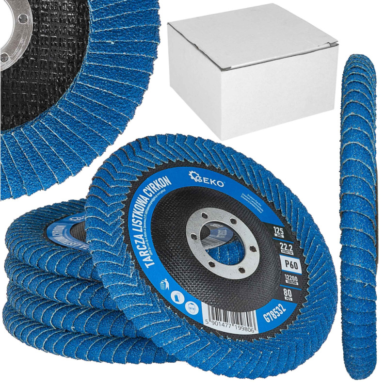 Brúsny lamelový kotúč polkruhový na zvary 125 x 22,2 zrno 60 ZIRKON, GEKO 6