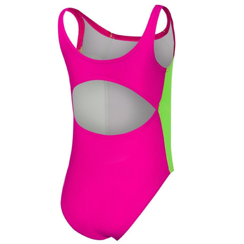 Luna dievčenské plavky ružová-zelená 1