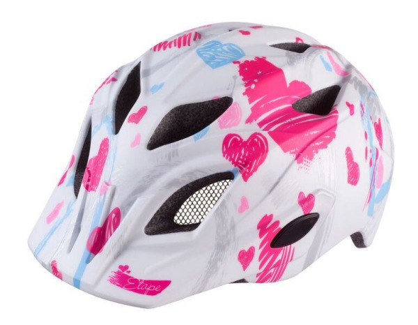 Pluto Light detská cyklistická prilba biela-ružová
