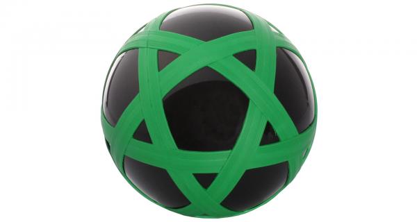 E-JET Sport Cross Ball gumová lopta čierna-zelená