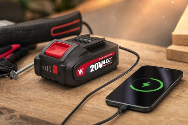 Akumulátor Worcraft CLB-20V-4.0S, ShareSYS, 4000 mAh, S20Li, rýchlonabíjanie, funkcia powerbank 1
