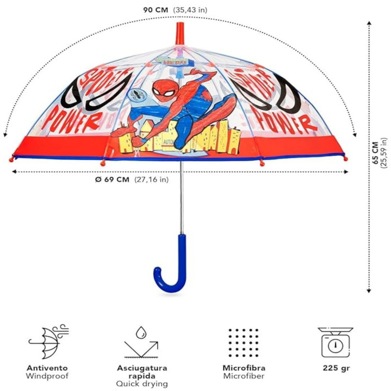 Detský dáždnik Perletti Kids "Spiderman" Transparent, 75338 4