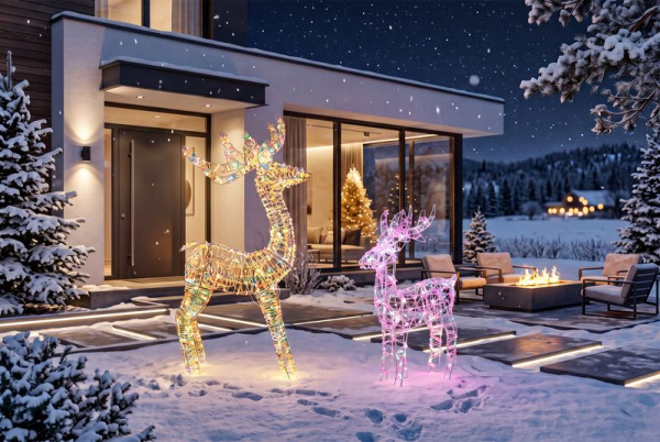 Dekorácia MagicHome Vianoce, jeleň, 280xLED, teplá biela, 105 cm 1