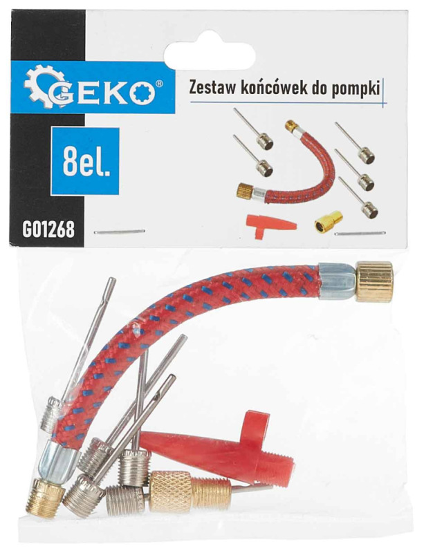 Sada koncoviek do pumpy, ihly, hadica, adaptér, 8 - dielna, GEKO 1
