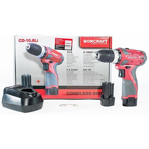Skrutkovac Worcraft CD-10,8Li, 10.8V, 1.3Ah, 2x batéria, LED osvetlenie 4